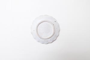 粉引金彩 波ふち皿 ドット