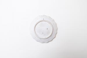 粉引金彩 波ふち皿 リボン