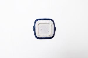 青色 耳付き四角皿 小 グルグル