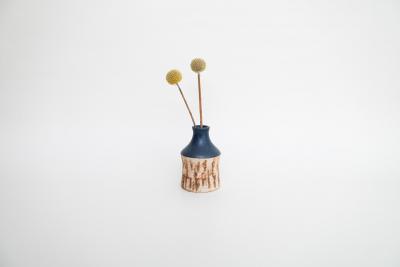 スクラッチ 一輪挿し 青