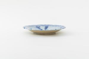 灰釉呉須 皿 Φ155 A