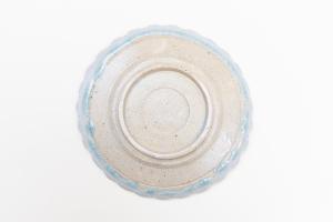 灰釉呉須 6.5寸皿 A