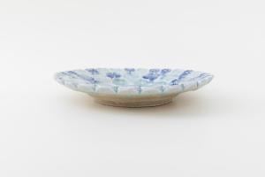 灰釉呉須 6.5寸皿 A