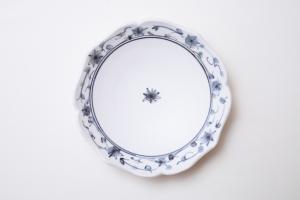 染付 輪花小皿 A