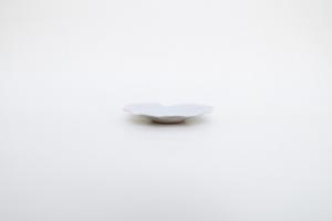 灰青釉 石蕗 四寸皿