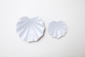 灰青釉 石蕗 四寸皿