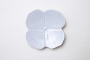 灰青釉 紫陽花 小皿