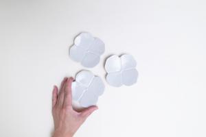 灰青釉 紫陽花 小皿