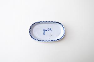 楕円小皿 プロレス(ドロップキック)