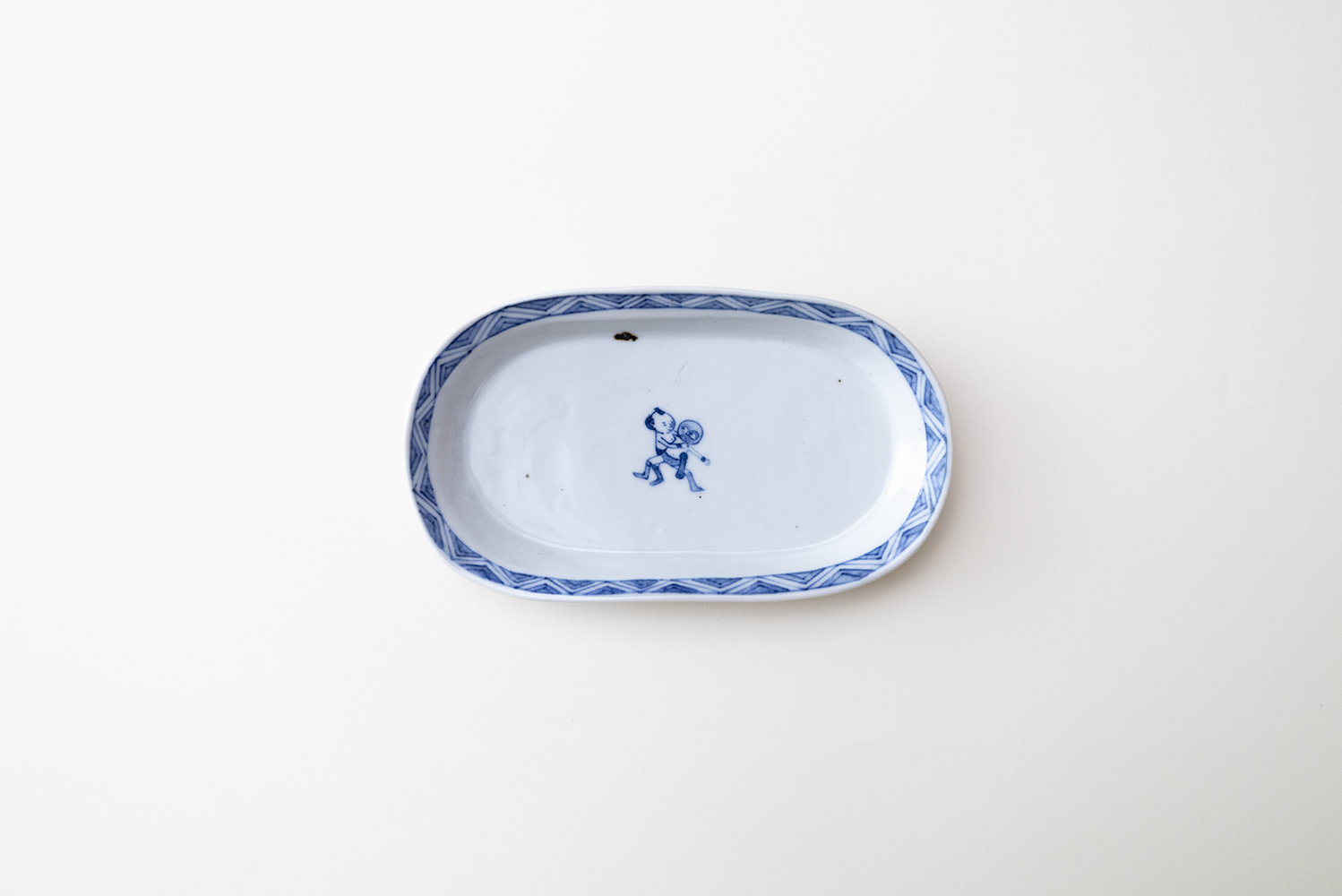 楕円小皿 プロレス(コブラツイスト)