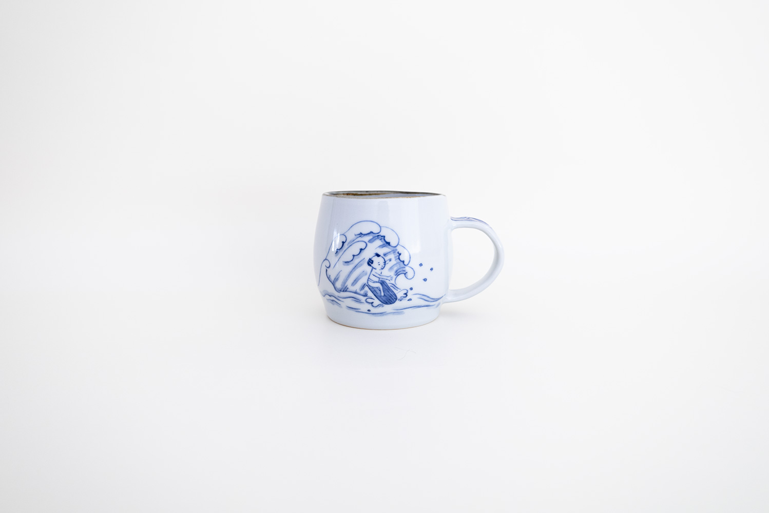 丸マグカップ(波乗り)