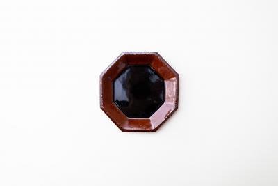 飴釉 八角取皿