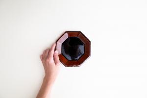 飴釉 八角取皿