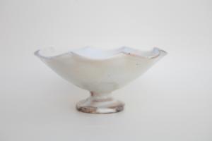 鉄散 輪花高台鉢 φ150