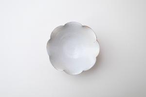 鉄散 輪花高台鉢 φ150