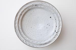 青灰リーフコンポート皿 Φ130