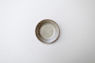 キナリ三島菓子皿 4寸