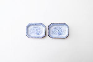 四角豆皿 波乗り