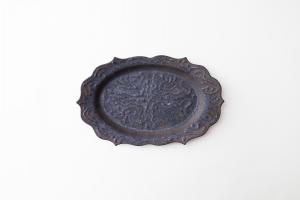 6トンガリオーバル皿 S イッチン 黒