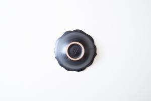 黒釉輪花ボウル 4.5寸