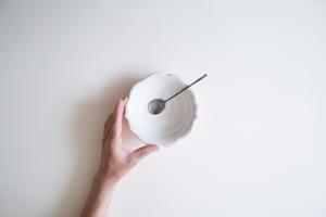 粉引輪花ボウル 4.5寸