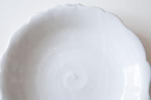 粉引輪花カレー皿 8寸