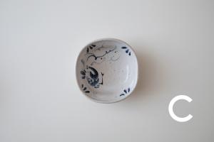 美濃染付海老文豆皿