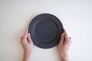 リムプレートΦ210 黒錆釉