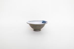 青ハスの花飯碗 M