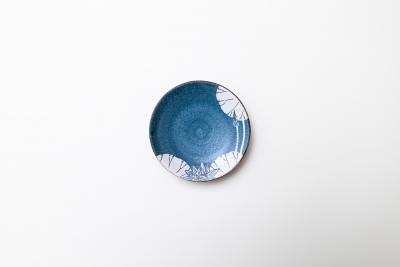 青地ハス縁取小皿
