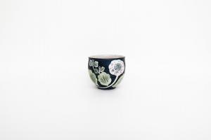 大谷桃子　黒地桃色菊片口 大谷桃子 黒地桃色菊片口 大谷桃子 黒地桃色菊片口 - queen and the chair