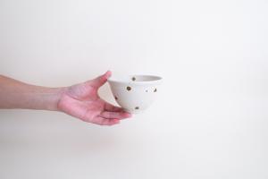 粉引金彩 めし碗(▲◾️)