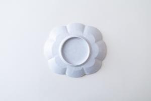 白瓷 輪花楕円皿