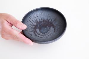 黒釉 丸向鉢