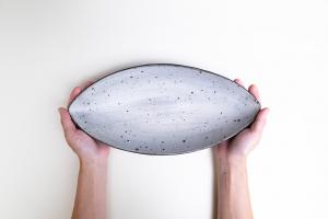 ひびわれアーモンド深鉢 L