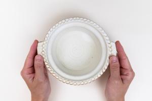 白釉 綱手耐熱グラタン皿 小