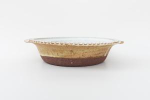 白釉 綱手耐熱グラタン皿 大