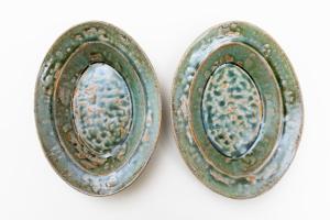 オーバルグラタン皿 オリーブ
