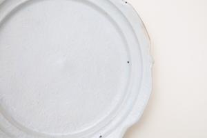 尺一寸丸皿　鶯 尺一寸丸皿 鶯