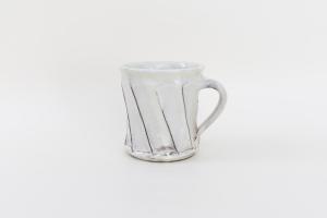 白釉しのぎコーヒーカップ
