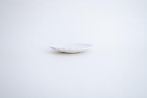 花皿大 フリル 粉引