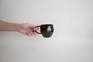飴釉面取りコーヒーカップ