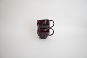 飴釉面取りコーヒーカップ