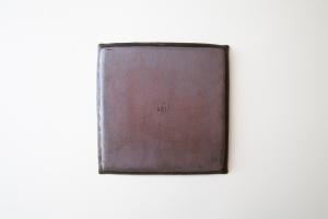 錆釉正角プレート