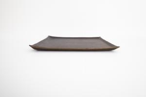 錆釉正角プレート