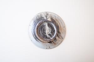 青灰 リーフリム皿 7寸