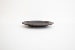 錆釉 リーフリム皿 7寸