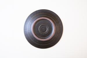 錆釉 リーフリム皿 8寸