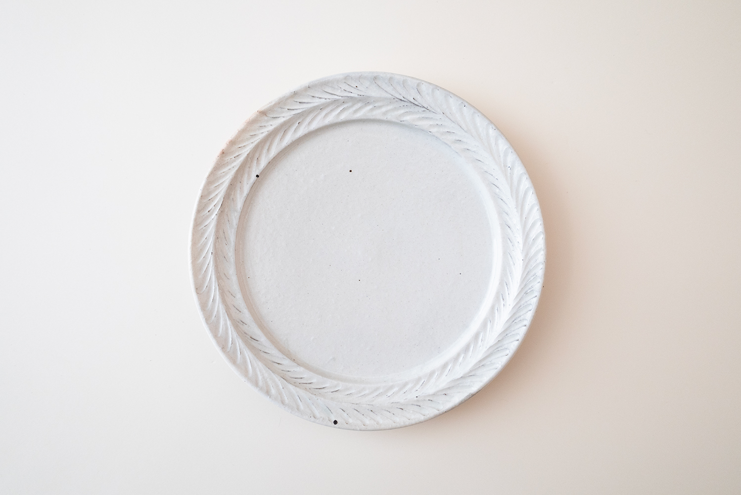 鉄散リーフリム皿 8寸