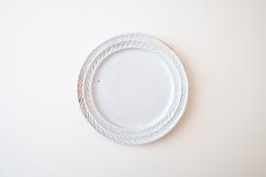 鉄散リーフリム皿 7寸